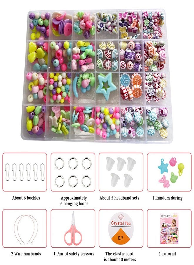 SYGA Beads for Kids Crafts Children's Jewelry Making Kit DIY Bracelets Necklace Hairband and Rings Craft Kits Birthday for 4, 5, 6, 7-Year-Old Little Girls-Multicolor (DIYBeadsSet-19) - Image 2